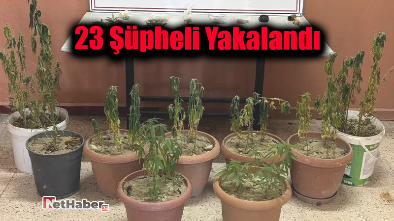 Isparta’da Jandarmadan Uyuşturucu Operasyonları: 23 Şüpheli Yakalandı
