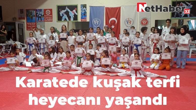 Karatede kuşak terfi heyecanı yaşandı