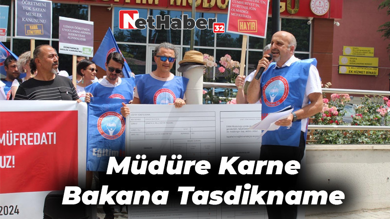 Müdüre Karne Bakana Tasdikname