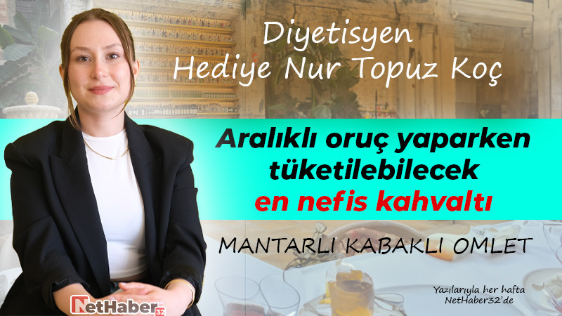 Aralıklı oruç yaparken tüketilebilecek en nefis kahvaltı: MANTARLI KABAKLI OMLET