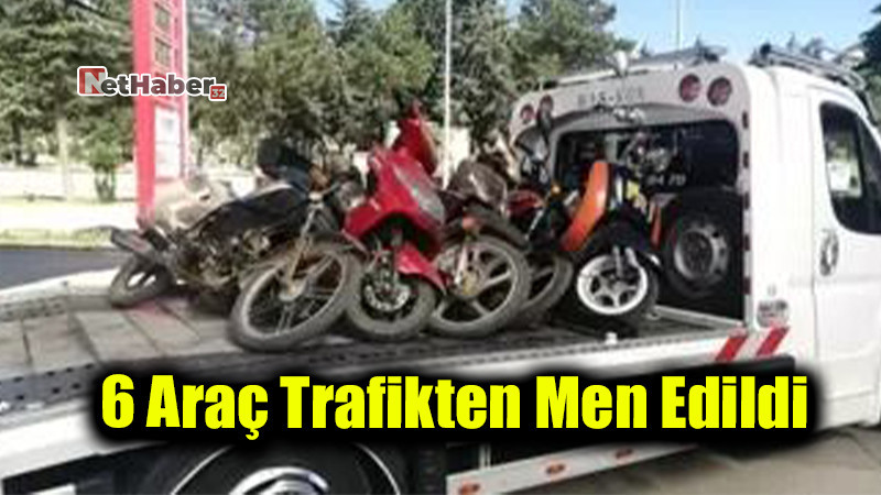Yalvaç’ta Motosiklet Denetimi: 6 Araç Trafikten Men Edildi