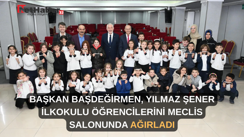 BAŞKAN BAŞDEĞİRMEN, YILMAZ ŞENER İLKOKULU ÖĞRENCİLERİNİ MECLİS SALONUNDA AĞIRLADI
