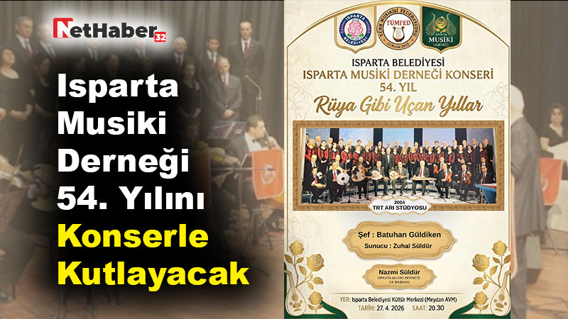 Isparta Musiki Derneği 54. Yılını Konserle Kutlayacak