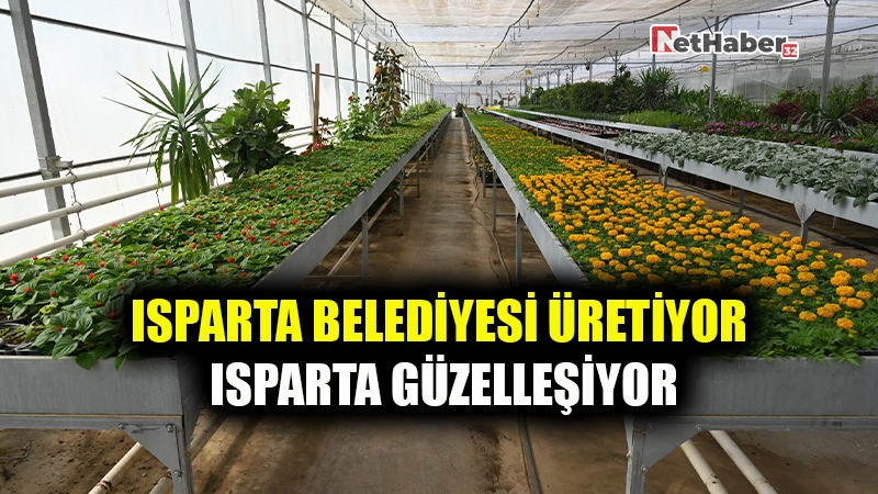 ISPARTA BELEDİYESİ ÜRETİYOR, ISPARTA ÇİÇEKLERLE GÜZELLEŞİYOR
