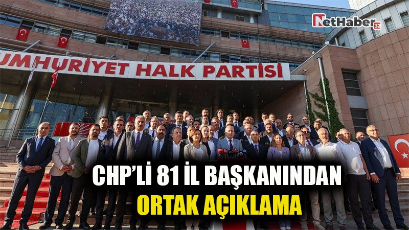 CHP’li 81 İL BAŞKANINDAN ORTAK AÇIKLAMA