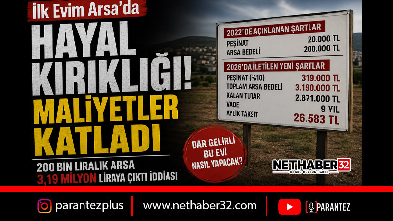 İlk Evim Arsa'da Şok Hesap! 200 Bin Liralık Arsa 3,19 Milyon Liraya Çıktı