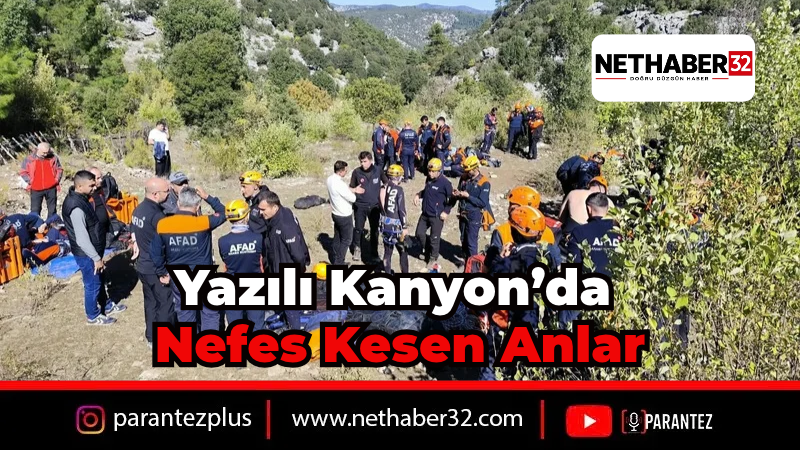 Yazılı Kanyon'da Mahsur Kalan 10 Kişiye Ulaşıldı