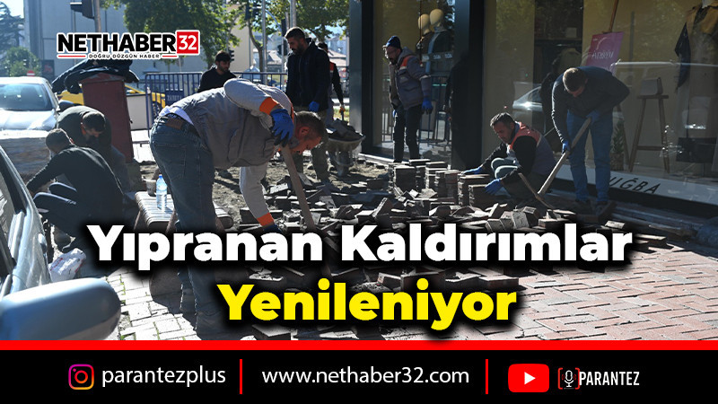 Yıpranan Kaldırımlar Yenileniyor